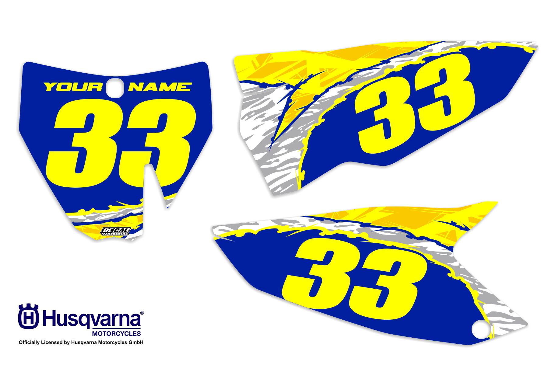 Available DeSigns for Number Plate Graphics Kit with Airbox, Number