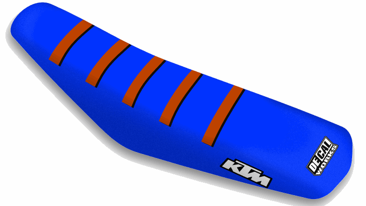 Blue, Orange Seat Cover KTM 450 SXF FE 18, SXF-SX 19-22/ XCF-XC 19-22, EXCF-XCW 20-22